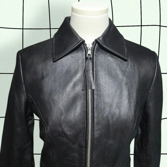 🆕️EXPRESS Genuine Leather Jacket NWT Size 2 – Timeless Style & Elegance! ✨ - Picture 4 of 14